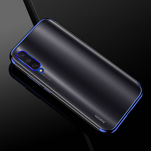 Custodia Silicone Trasparente Ultra Sottile Cover Morbida H01 per Xiaomi Mi A3 Blu