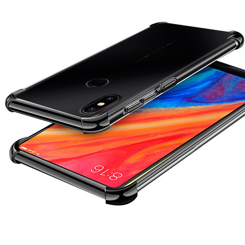 Custodia Silicone Trasparente Ultra Sottile Cover Morbida H01 per Xiaomi Mi Mix 2S Nero