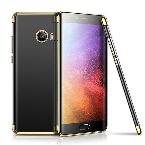 Custodia Silicone Trasparente Ultra Sottile Cover Morbida H01 per Xiaomi Mi Note 2 Special Edition Oro