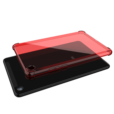 Custodia Silicone Trasparente Ultra Sottile Cover Morbida H01 per Xiaomi Mi Pad 4 Plus 10.1 Rosso
