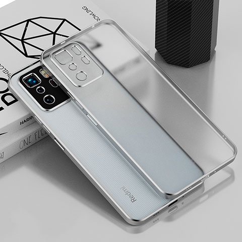 Custodia Silicone Trasparente Ultra Sottile Cover Morbida H01 per Xiaomi Poco X3 GT 5G Argento