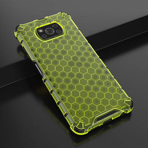 Custodia Silicone Trasparente Ultra Sottile Cover Morbida H01 per Xiaomi Poco X3 NFC Verde