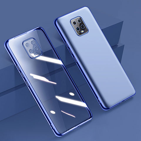 Custodia Silicone Trasparente Ultra Sottile Cover Morbida H01 per Xiaomi Redmi 10X 5G Blu