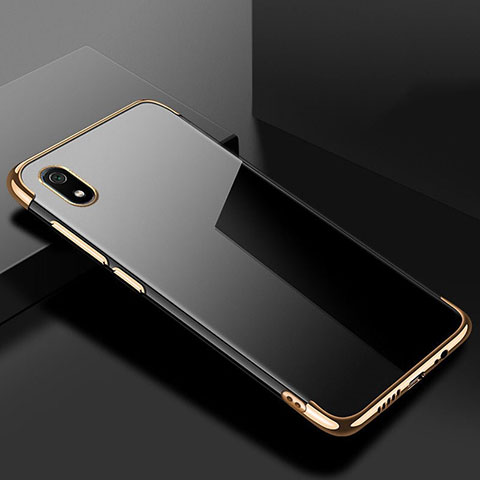 Custodia Silicone Trasparente Ultra Sottile Cover Morbida H01 per Xiaomi Redmi 7A Oro