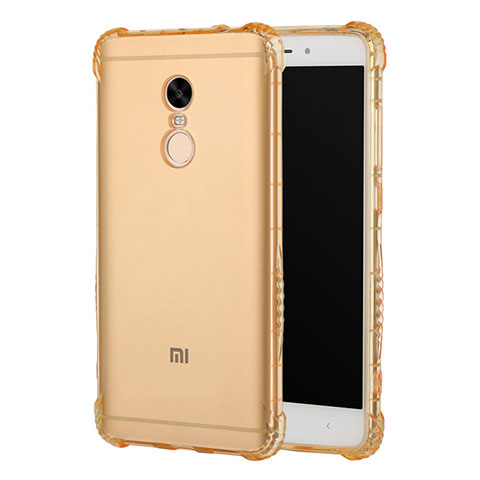 Custodia Silicone Trasparente Ultra Sottile Cover Morbida H01 per Xiaomi Redmi Note 4X High Edition Oro