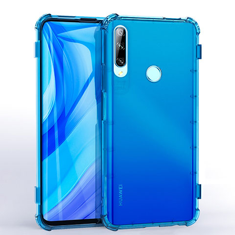 Custodia Silicone Trasparente Ultra Sottile Cover Morbida H02 per Huawei Enjoy 10 Plus Blu