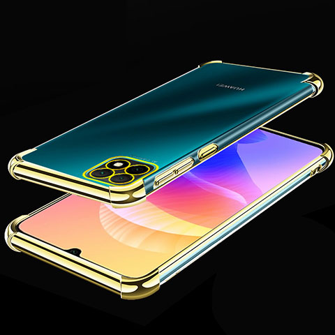 Custodia Silicone Trasparente Ultra Sottile Cover Morbida H02 per Huawei Enjoy 20 5G Oro