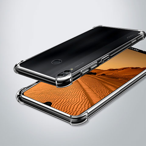 Custodia Silicone Trasparente Ultra Sottile Cover Morbida H02 per Huawei Honor 8X Max Chiaro