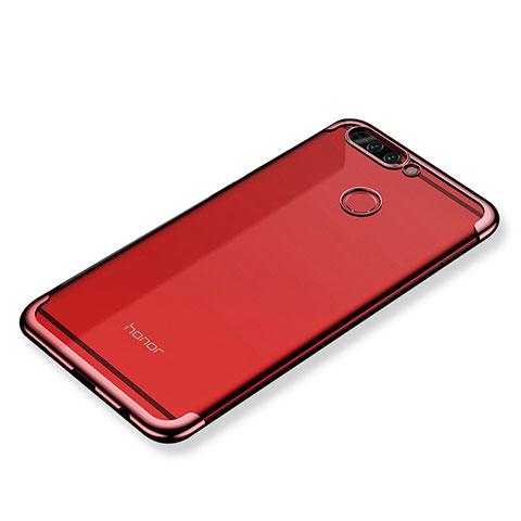Custodia Silicone Trasparente Ultra Sottile Cover Morbida H02 per Huawei Honor V9 Rosso