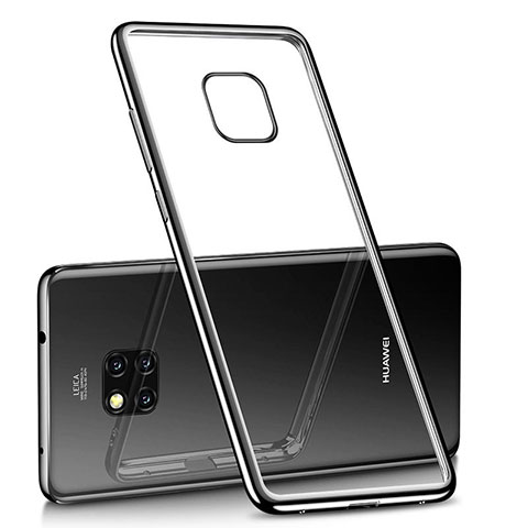 Custodia Silicone Trasparente Ultra Sottile Cover Morbida H02 per Huawei Mate 20 Pro Nero