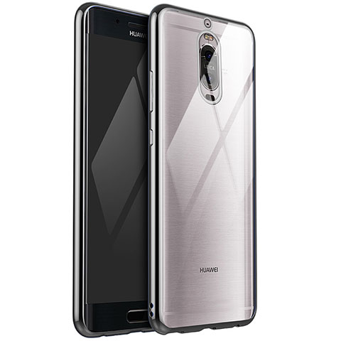 Custodia Silicone Trasparente Ultra Sottile Cover Morbida H02 per Huawei Mate 9 Pro Argento