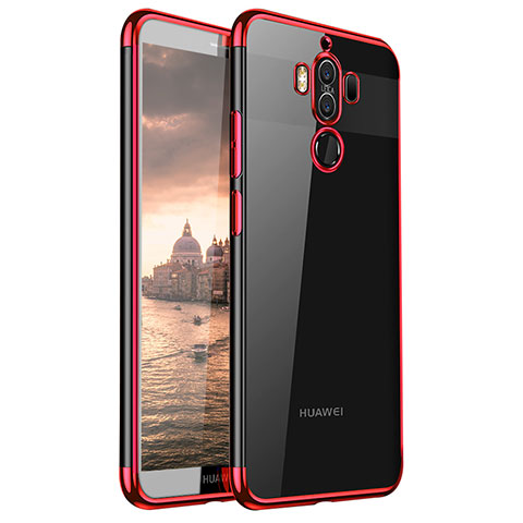 Custodia Silicone Trasparente Ultra Sottile Cover Morbida H02 per Huawei Mate 9 Rosso