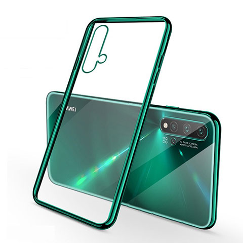 Custodia Silicone Trasparente Ultra Sottile Cover Morbida H02 per Huawei Nova 5 Pro Verde