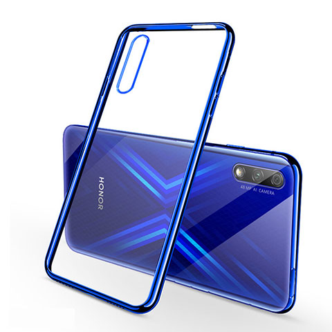 Custodia Silicone Trasparente Ultra Sottile Cover Morbida H02 per Huawei P Smart Z (2019) Blu