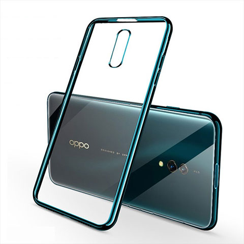 Custodia Silicone Trasparente Ultra Sottile Cover Morbida H02 per Oppo Realme X Verde