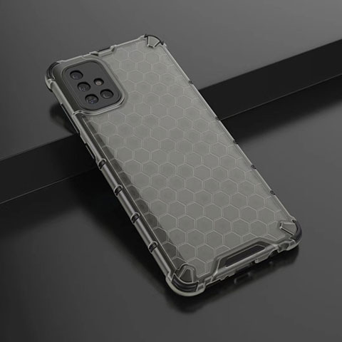 Custodia Silicone Trasparente Ultra Sottile Cover Morbida H02 per Samsung Galaxy A71 4G A715 Nero