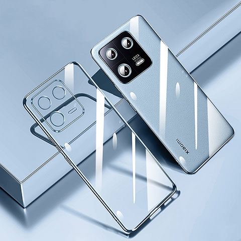 Custodia Silicone Trasparente Ultra Sottile Cover Morbida H02 per Xiaomi Mi 13 5G Blu