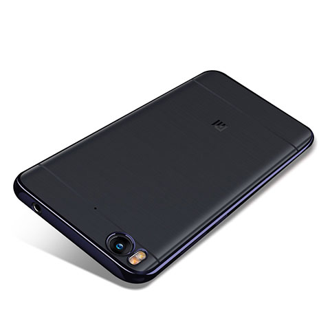 Custodia Silicone Trasparente Ultra Sottile Cover Morbida H02 per Xiaomi Mi 5S Blu