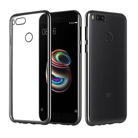 Custodia Silicone Trasparente Ultra Sottile Cover Morbida H02 per Xiaomi Mi 5X Nero