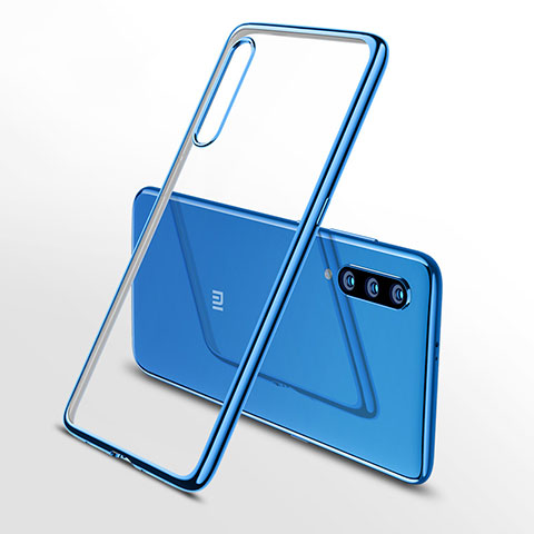 Custodia Silicone Trasparente Ultra Sottile Cover Morbida H02 per Xiaomi Mi 9 Pro Blu