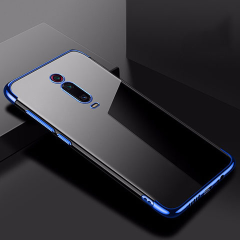 Custodia Silicone Trasparente Ultra Sottile Cover Morbida H02 per Xiaomi Mi 9T Blu