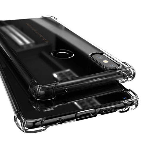 Custodia Silicone Trasparente Ultra Sottile Cover Morbida H02 per Xiaomi Mi Mix 2S Nero