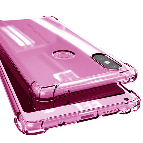 Custodia Silicone Trasparente Ultra Sottile Cover Morbida H02 per Xiaomi Mi Mix 2S Rosa