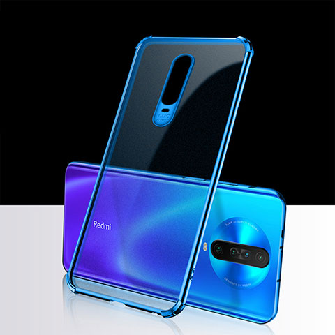 Custodia Silicone Trasparente Ultra Sottile Cover Morbida H02 per Xiaomi Redmi K30 4G Blu