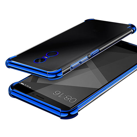 Custodia Silicone Trasparente Ultra Sottile Cover Morbida H02 per Xiaomi Redmi Note 4 Blu