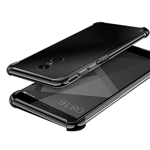 Custodia Silicone Trasparente Ultra Sottile Cover Morbida H02 per Xiaomi Redmi Note 4 Nero