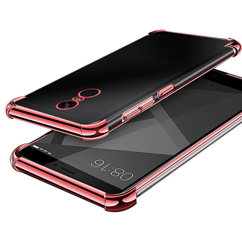 Custodia Silicone Trasparente Ultra Sottile Cover Morbida H02 per Xiaomi Redmi Note 4 Oro Rosa