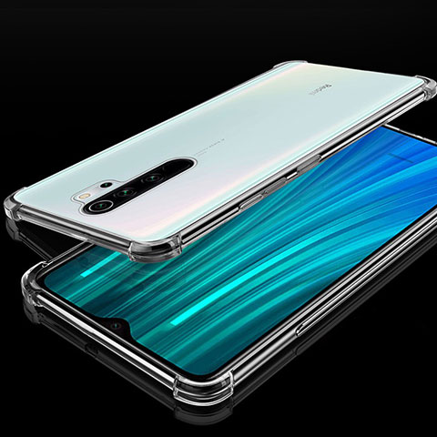 Custodia Silicone Trasparente Ultra Sottile Cover Morbida H02 per Xiaomi Redmi Note 8 Pro Chiaro