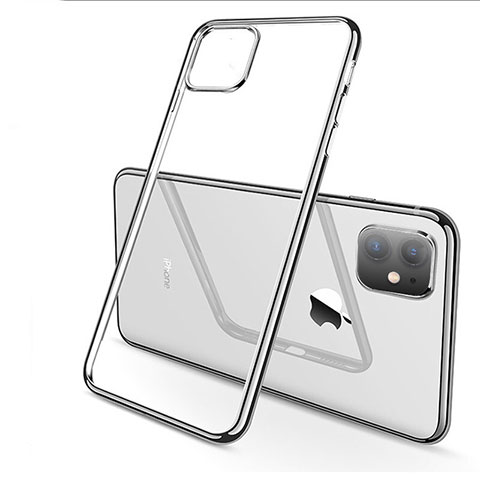 Custodia Silicone Trasparente Ultra Sottile Cover Morbida H03 per Apple iPhone 11 Argento