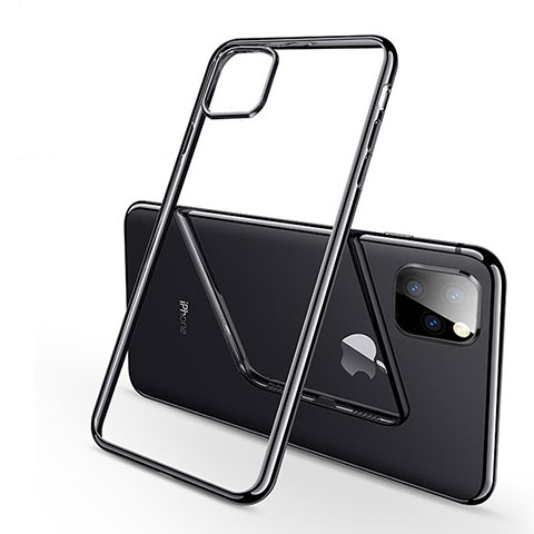 Custodia Silicone Trasparente Ultra Sottile Cover Morbida H03 per Apple iPhone 11 Pro Max Nero