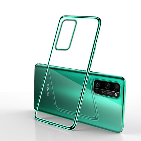 Custodia Silicone Trasparente Ultra Sottile Cover Morbida H03 per Huawei Honor 30 Pro+ Plus Verde