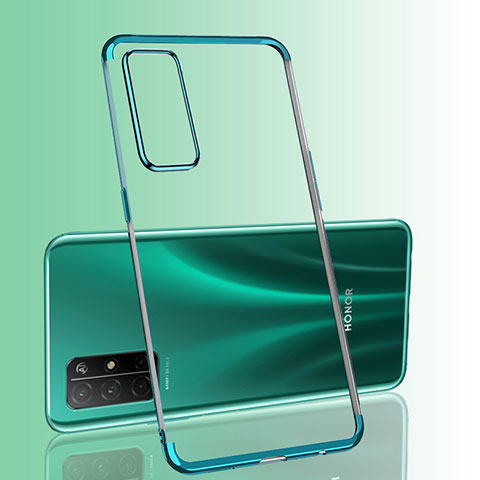 Custodia Silicone Trasparente Ultra Sottile Cover Morbida H03 per Huawei Honor 30S Verde