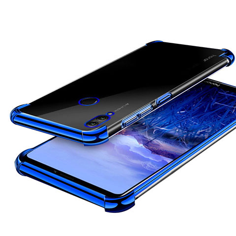 Custodia Silicone Trasparente Ultra Sottile Cover Morbida H03 per Huawei Honor Note 10 Blu