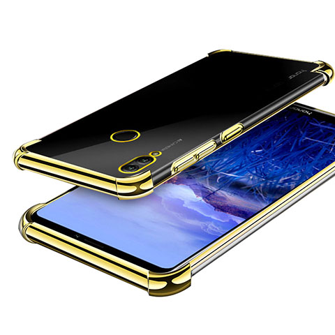 Custodia Silicone Trasparente Ultra Sottile Cover Morbida H03 per Huawei Honor Note 10 Oro