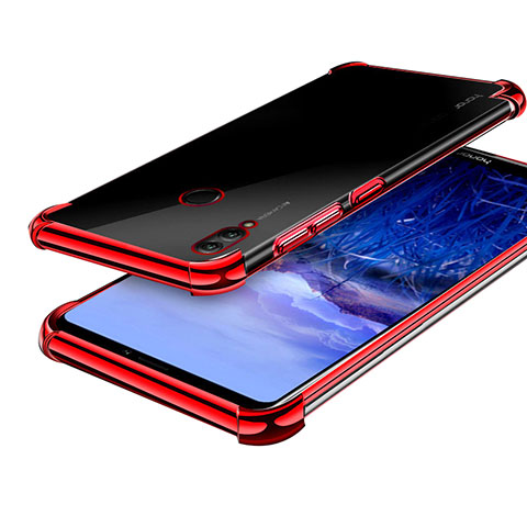 Custodia Silicone Trasparente Ultra Sottile Cover Morbida H03 per Huawei Honor Note 10 Rosso