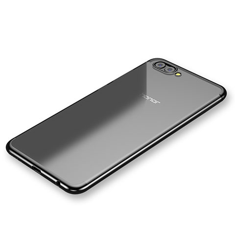 Custodia Silicone Trasparente Ultra Sottile Cover Morbida H03 per Huawei Honor V10 Nero