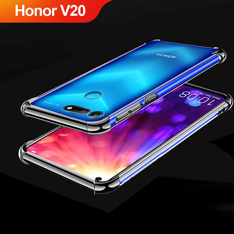 Custodia Silicone Trasparente Ultra Sottile Cover Morbida H03 per Huawei Honor V20 Nero