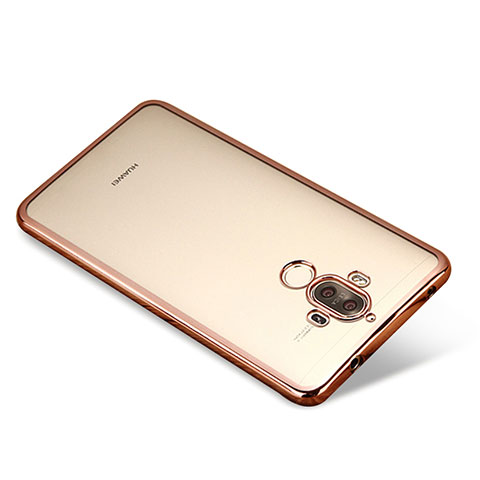 Custodia Silicone Trasparente Ultra Sottile Cover Morbida H03 per Huawei Mate 9 Oro Rosa
