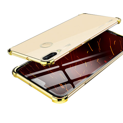 Custodia Silicone Trasparente Ultra Sottile Cover Morbida H03 per Huawei Nova 3 Oro