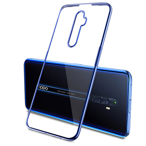 Custodia Silicone Trasparente Ultra Sottile Cover Morbida H03 per Oppo Reno2 Z Blu