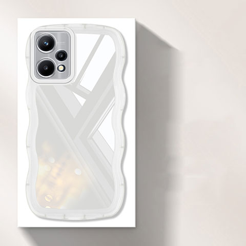 Custodia Silicone Trasparente Ultra Sottile Cover Morbida H03 per Realme 9 Pro 5G Bianco