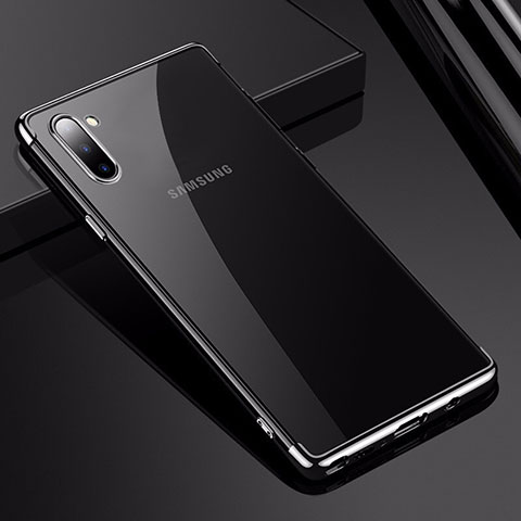 Custodia Silicone Trasparente Ultra Sottile Cover Morbida H03 per Samsung Galaxy Note 10 Argento