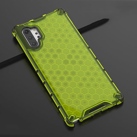 Custodia Silicone Trasparente Ultra Sottile Cover Morbida H03 per Samsung Galaxy Note 10 Plus 5G Verde