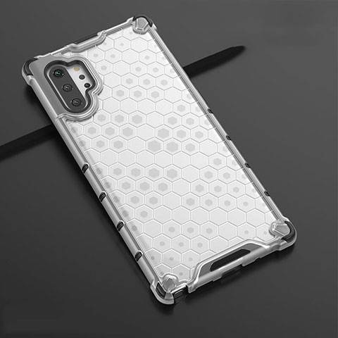 Custodia Silicone Trasparente Ultra Sottile Cover Morbida H03 per Samsung Galaxy Note 10 Plus Bianco