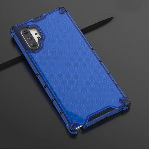 Custodia Silicone Trasparente Ultra Sottile Cover Morbida H03 per Samsung Galaxy Note 10 Plus Blu