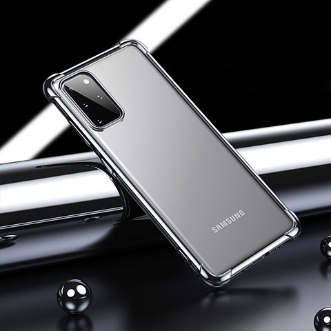 Custodia Silicone Trasparente Ultra Sottile Cover Morbida H03 per Samsung Galaxy S20 Plus 5G Nero